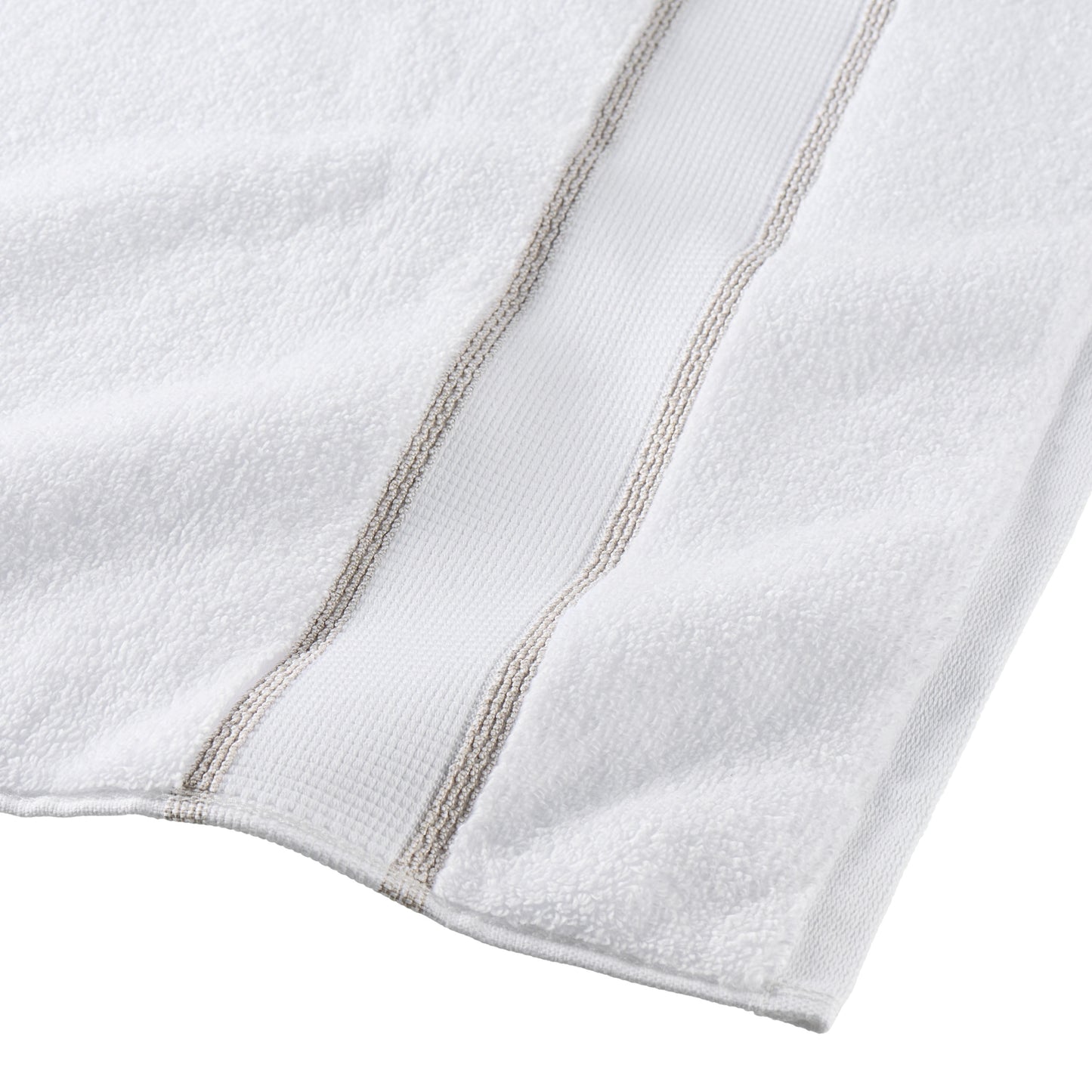 6-Piece Egyptian Cotton Striped Bath Coordinate Towel Set, Birchwood