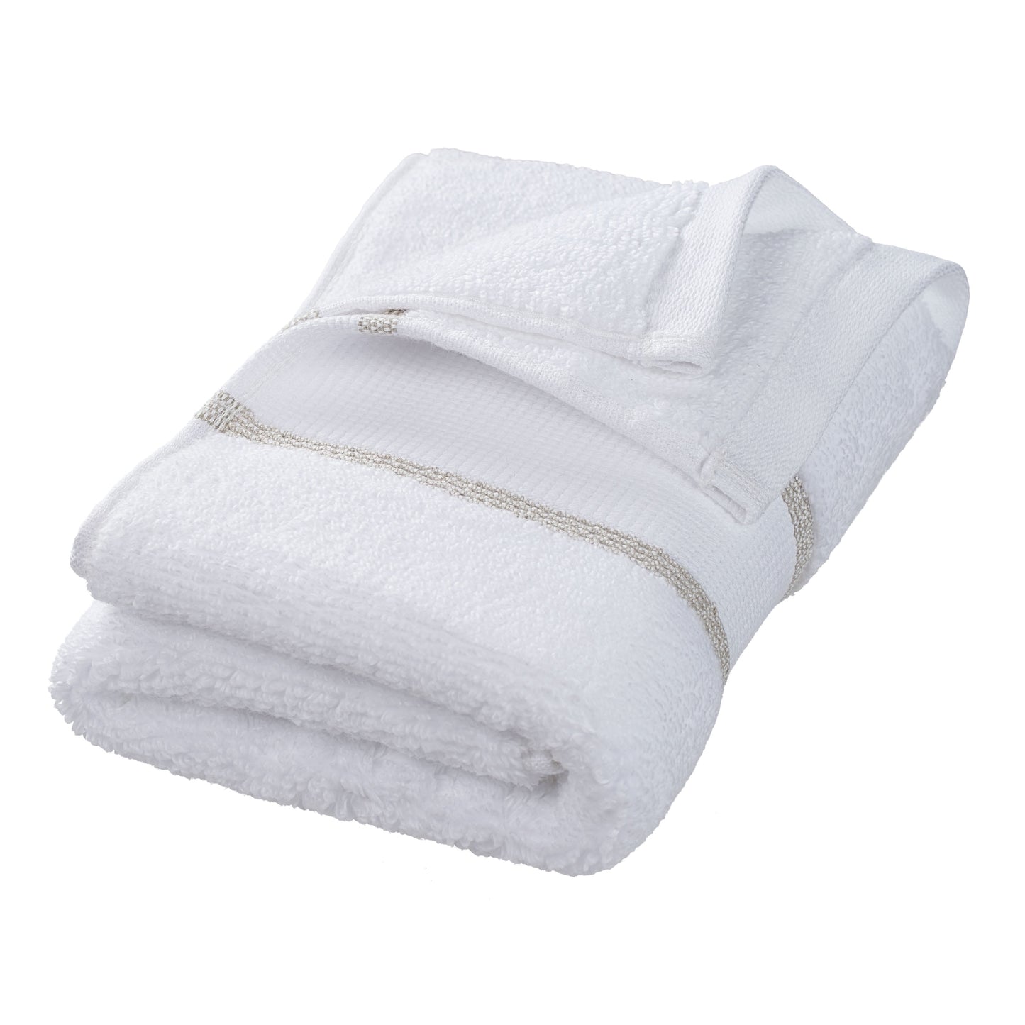 6-Piece Egyptian Cotton Striped Bath Coordinate Towel Set, Birchwood